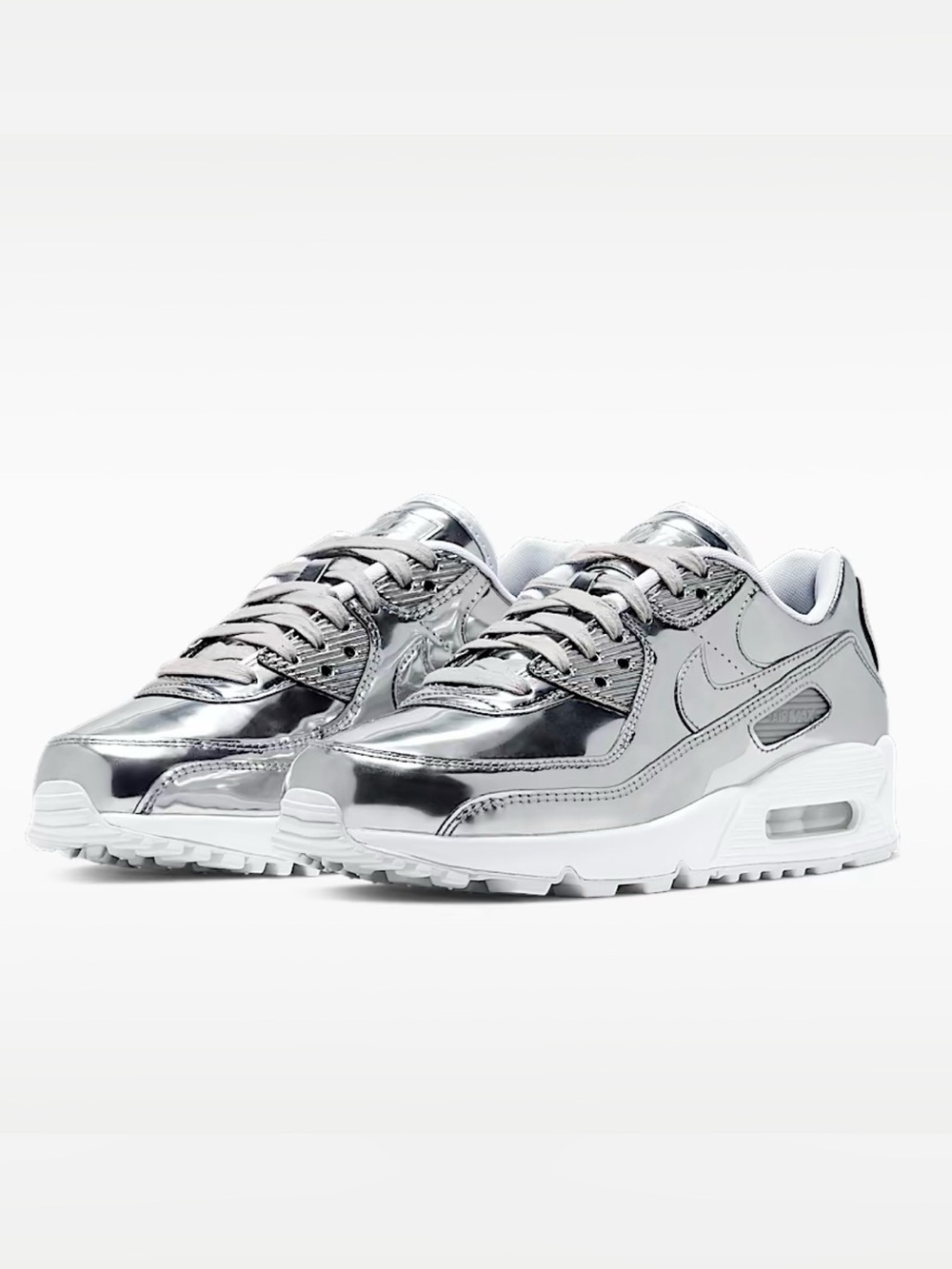 Nike Women's Metallic Silver Low-Top Sneakers
